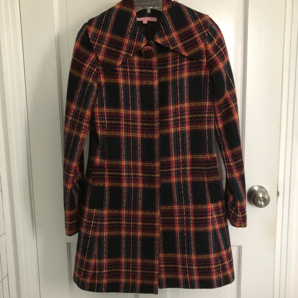 Vintage plaid tapestry coat